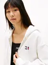 Tommy Hilfiger TJW BXY CRP BADGE ZI, YBL Beyaz Kadın Sweatshirt
