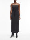 Calvin Klein RECYCLED CDC MIDI SL Kadın Siyah Elbise
