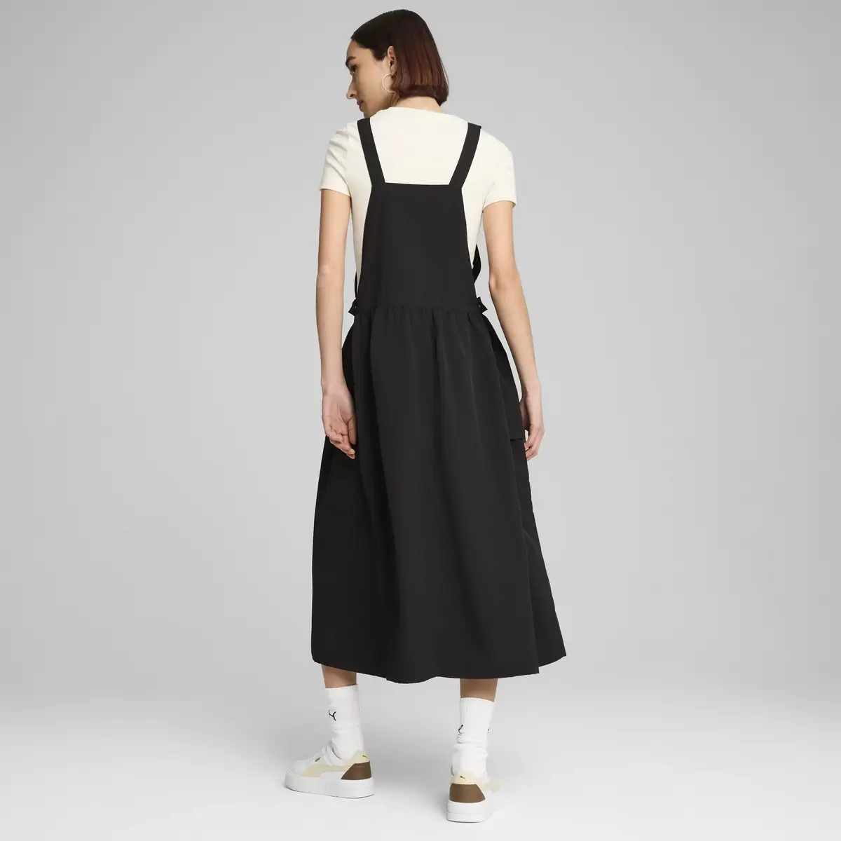 Puma DOWNTOWN Dungaree Dress Siyah Kadın Elbise-Etek