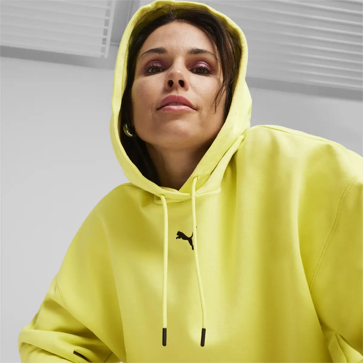 Puma Dare To Oversized Hoodie TR Sarı Kadın Sweatshirt