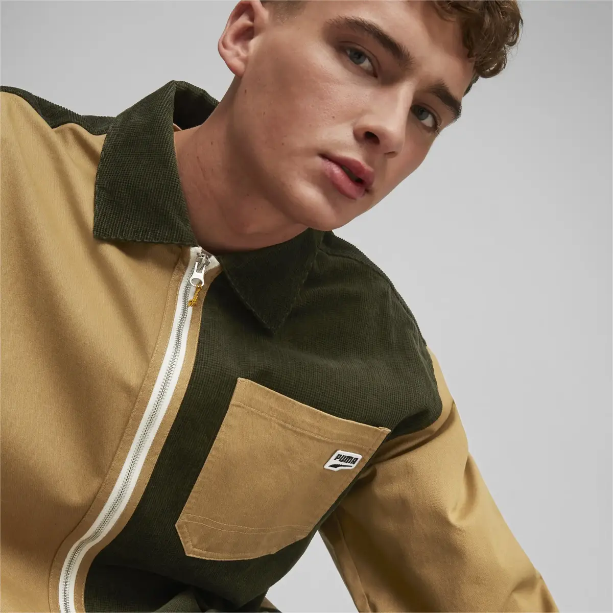 Puma DOWNTOWN Corduroy Shirt Sarı Erkek Ceket