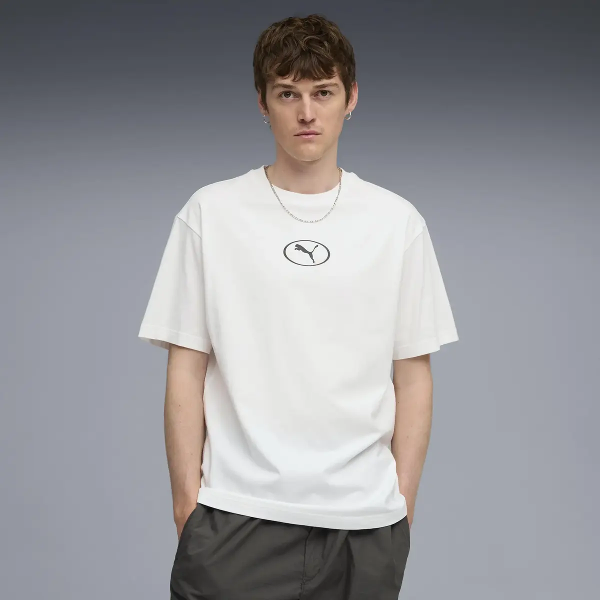 Puma PUMA SPORT RELAXED TEE Beyaz Erkek T-Shirt