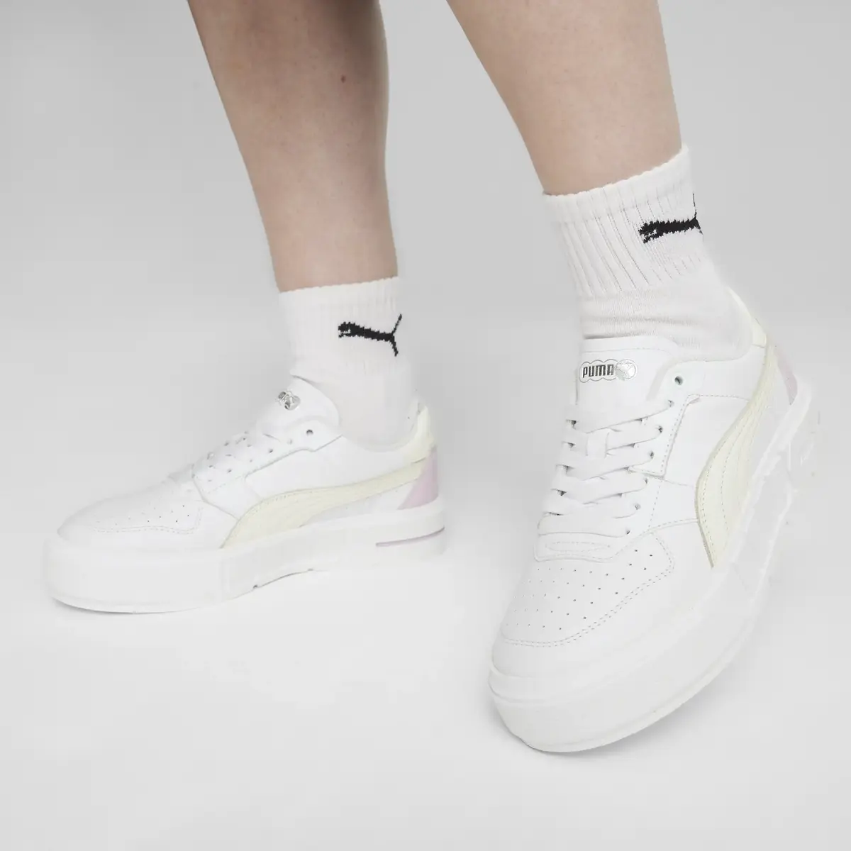 Puma PUMA Cali Court Lth Wns Beyaz Kadın Günlük Spor Ayakkabı
