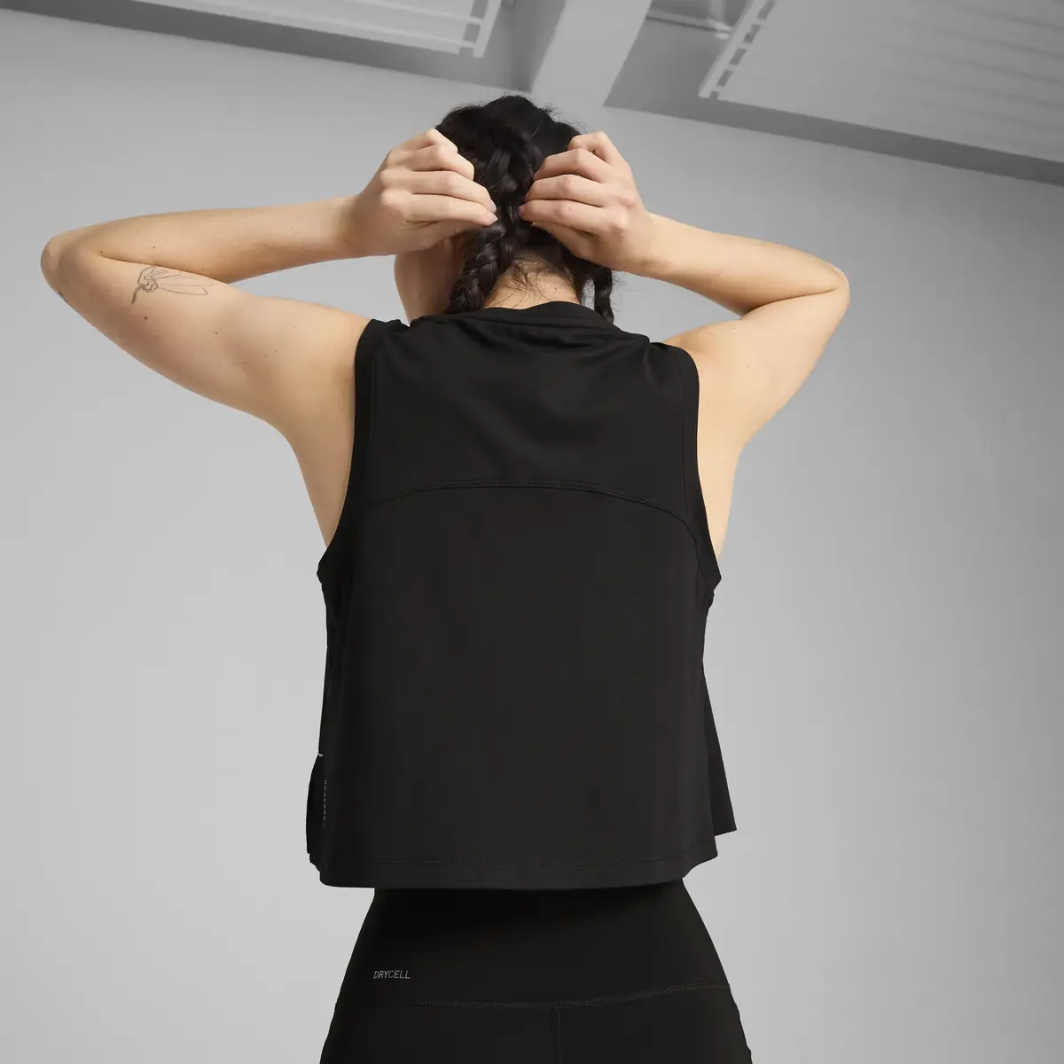 PUMA CLOUDSPUN SLEEVELESS TANK Siyah Kadın Crop