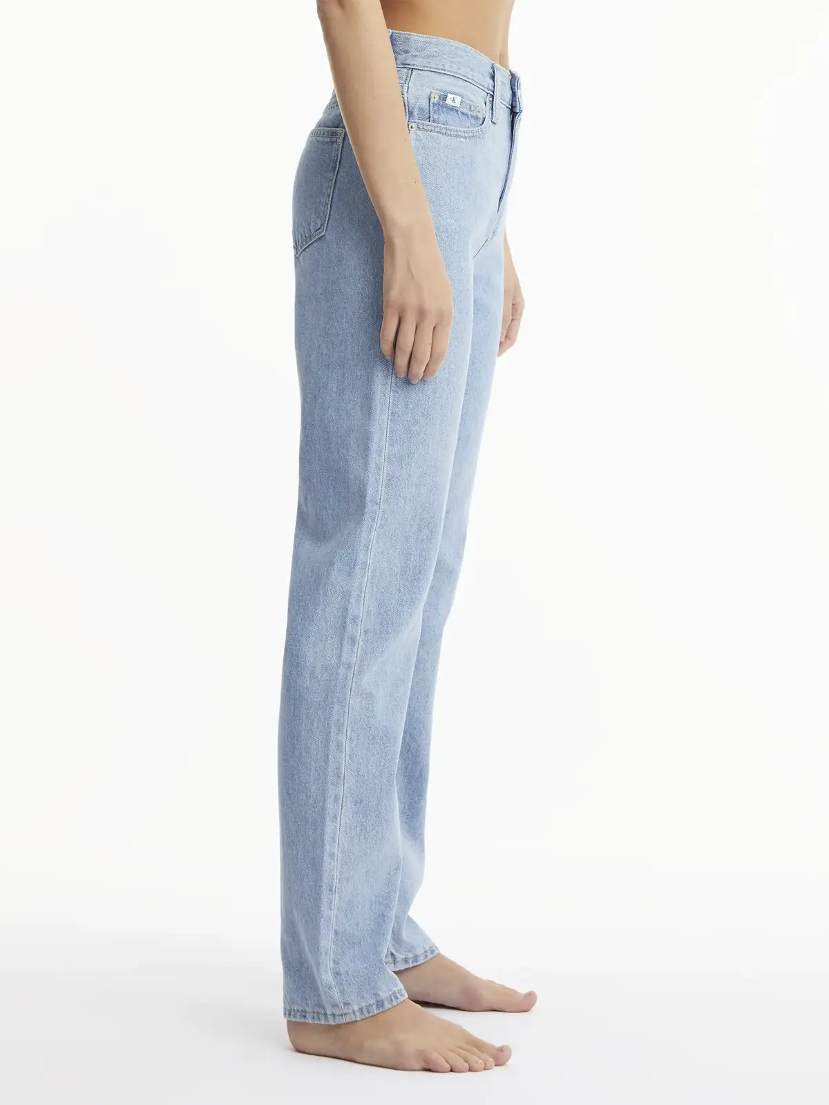 Calvin Klein HIGH RISE STRAIGHT Kadın Mavi Kot Pantolon