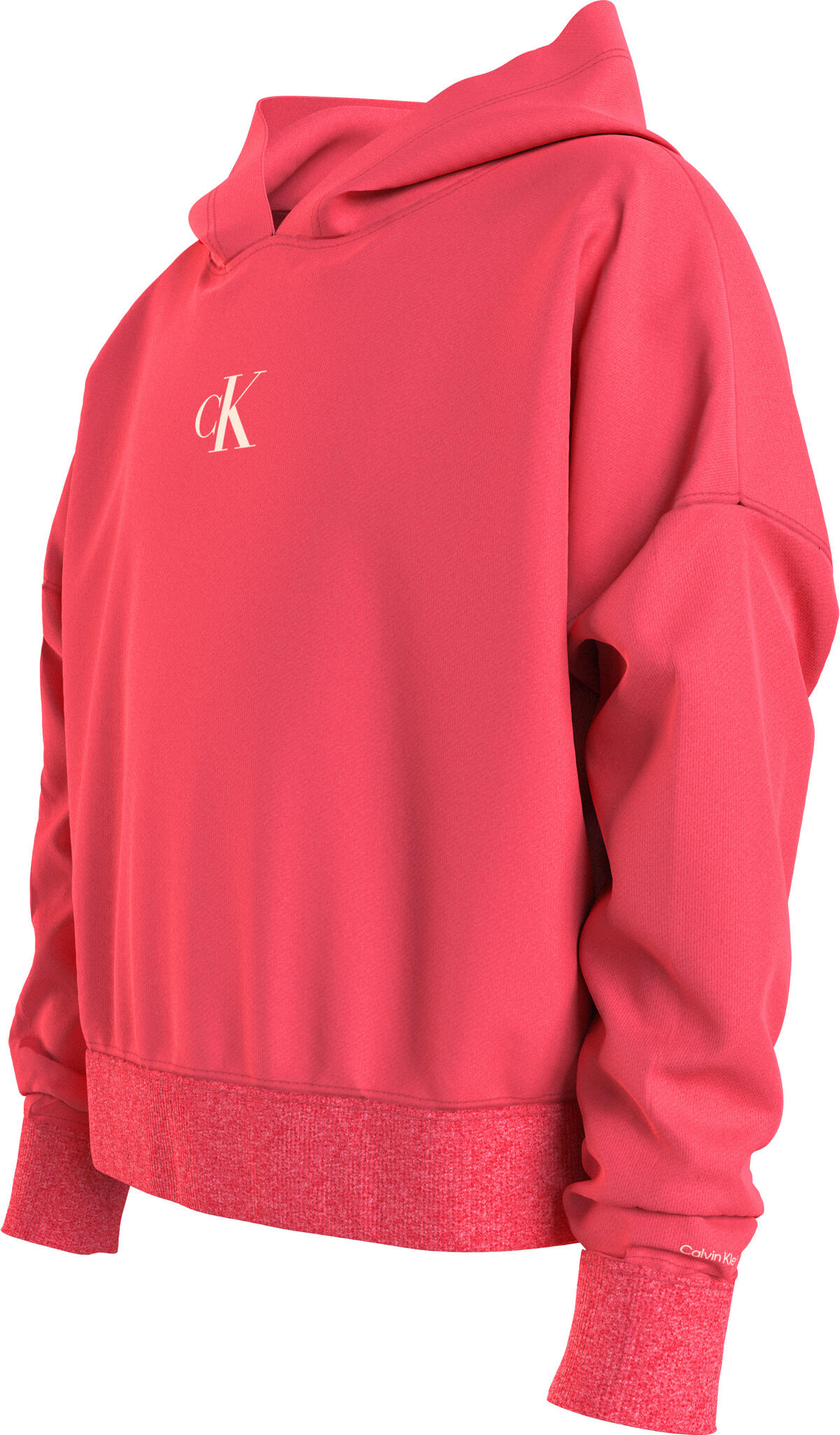 Calvin Klein CK LOGO BOXY HOODIE Kadın Pembe Hoodie