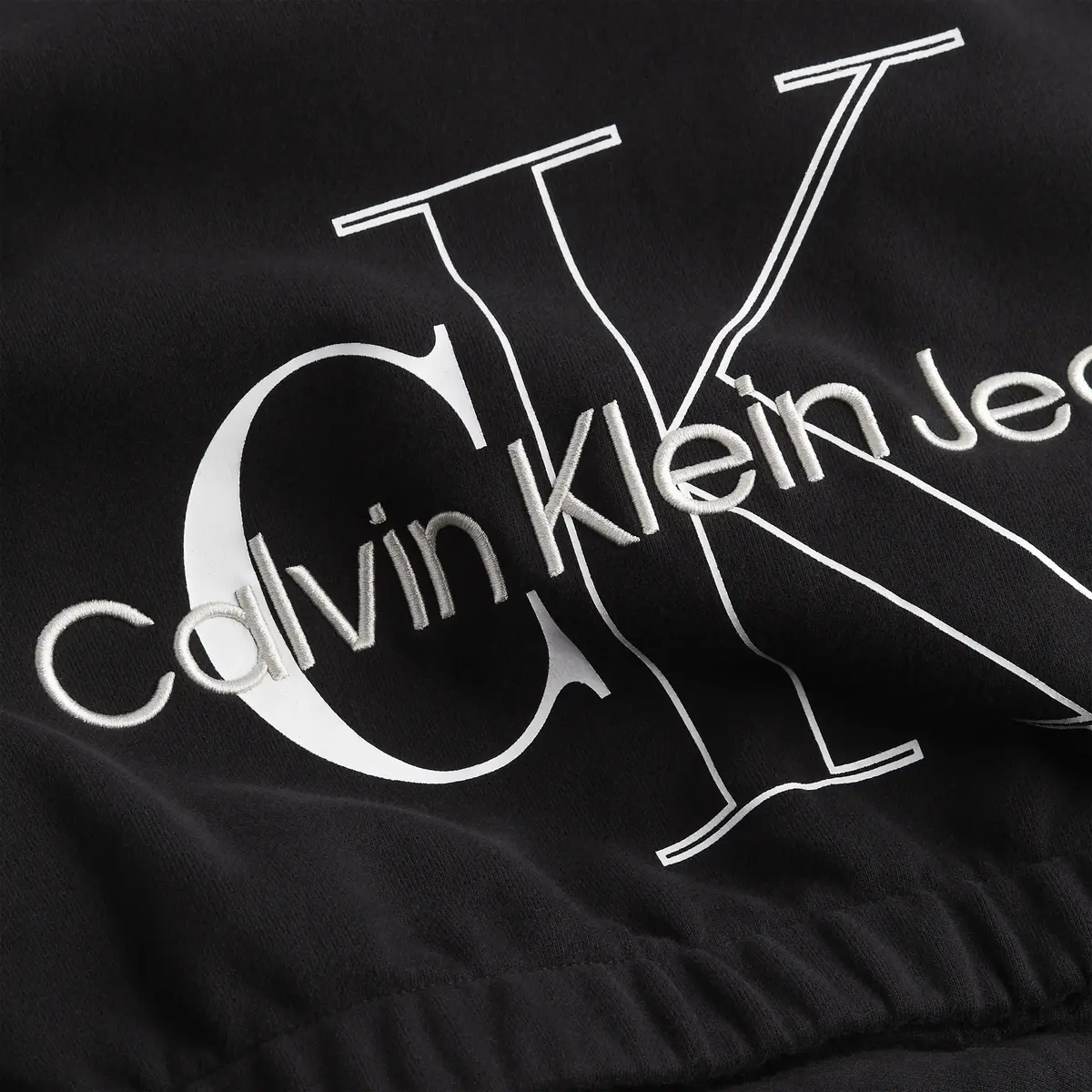 Calvin Klein TWO TONE MONOGRAM ZI Kadın Siyah Hoodie