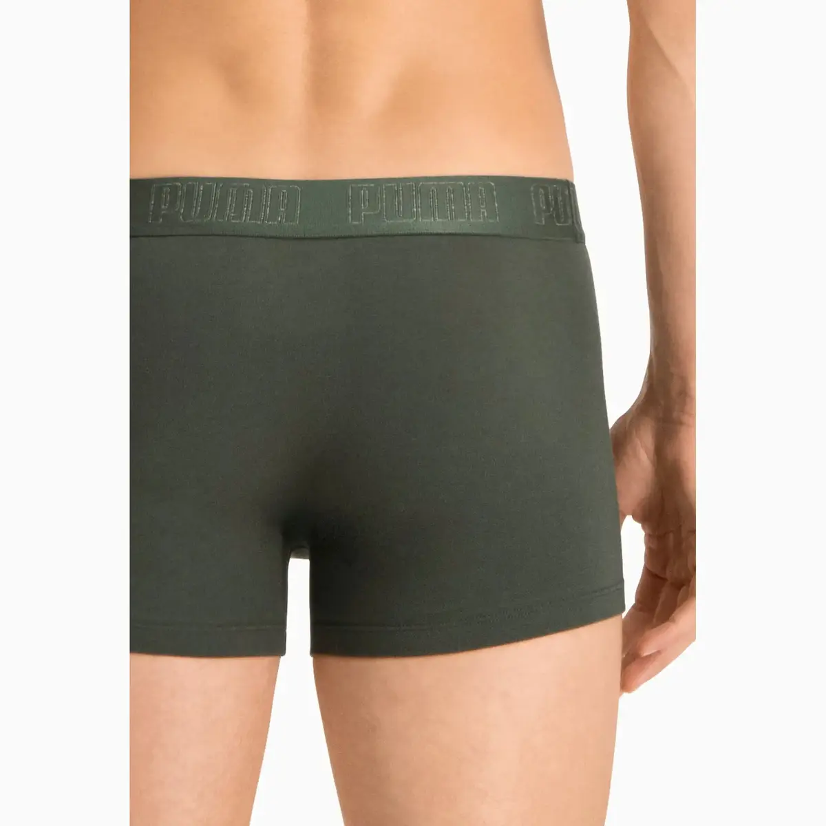 Puma PUMA BASIC TRUNK 2P green melange Yeşil Erkek 2'li Boxer