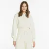 Puma Classics Crop Hoodie TR Bej Kadın Sweatshirt