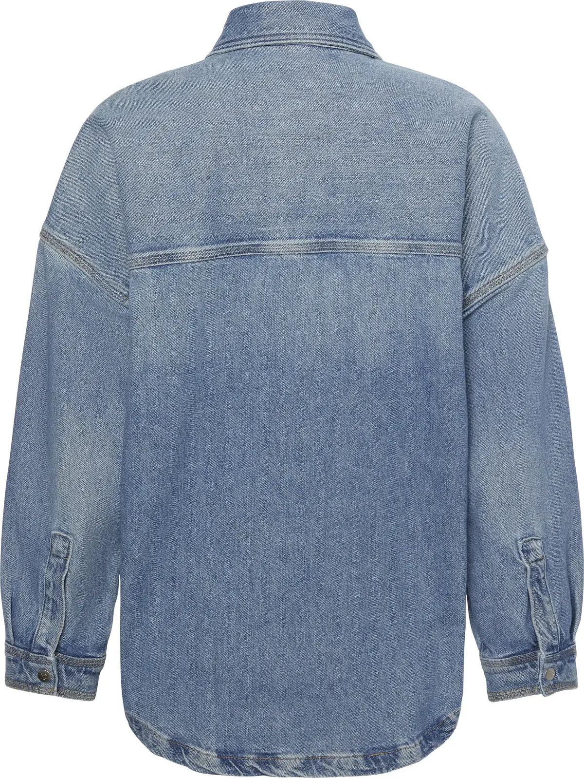 Calvin Klein DENIM BOYFRIEND SHIRT OVERNIGHT Erkek Mavi Kot Gömlek