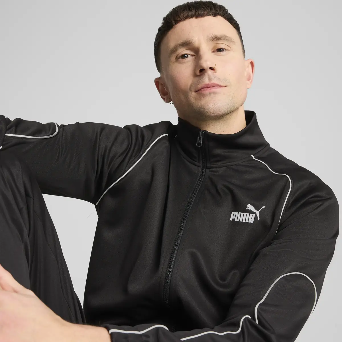PUMA SPORT Poly Track Jacket Siyah Erkek Fermuarlı Üst