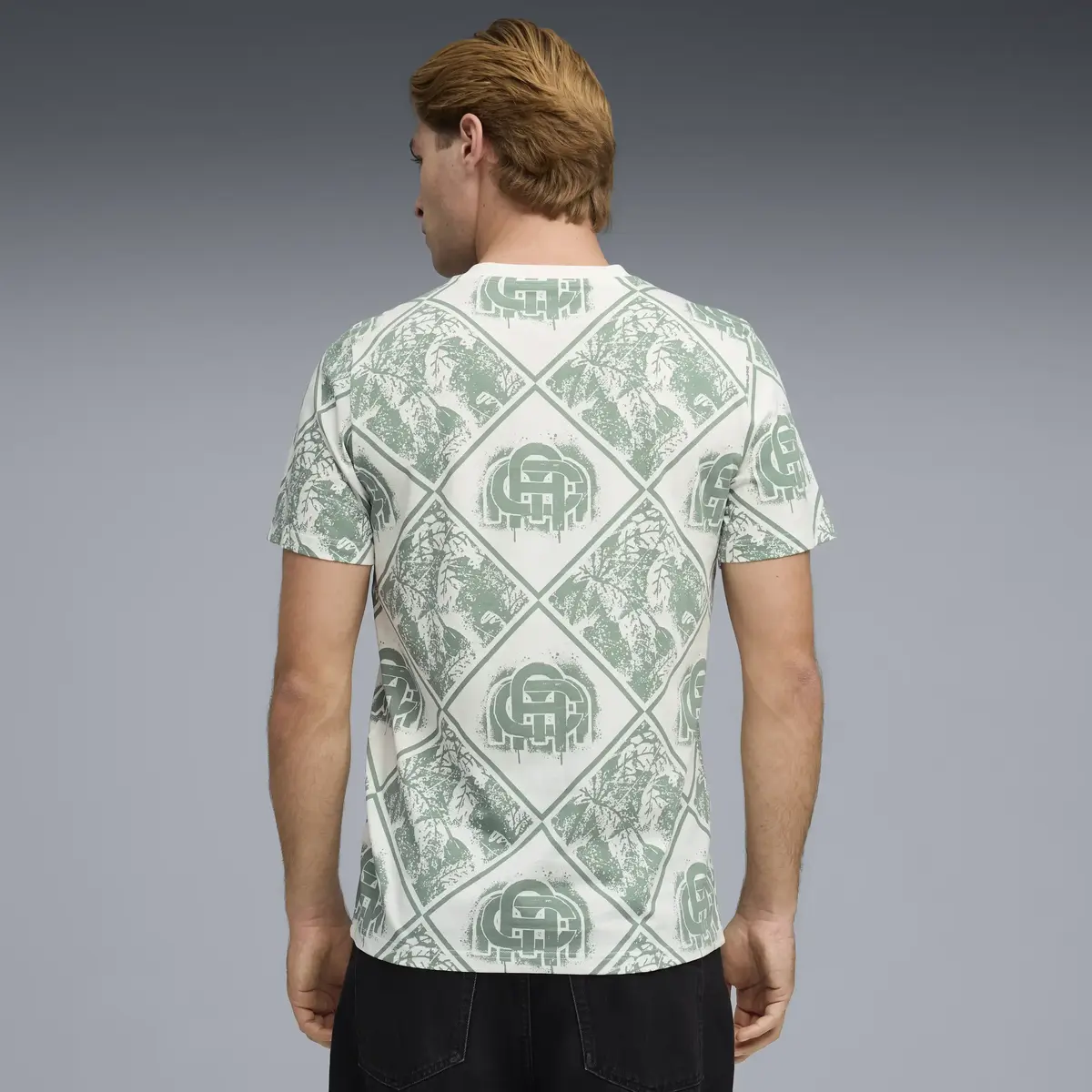 PUMA ACM FtblCulture Tee AOP Yeşil Erkek T-Shirt