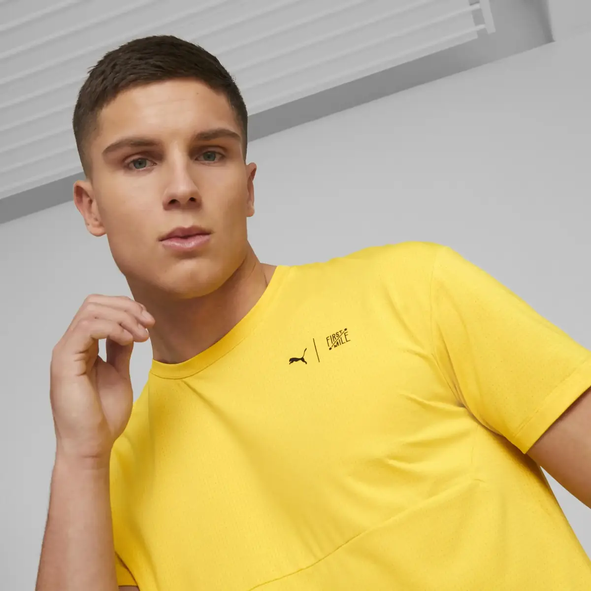 Puma M First Mile Commercial Sarı Erkek T-Shirt