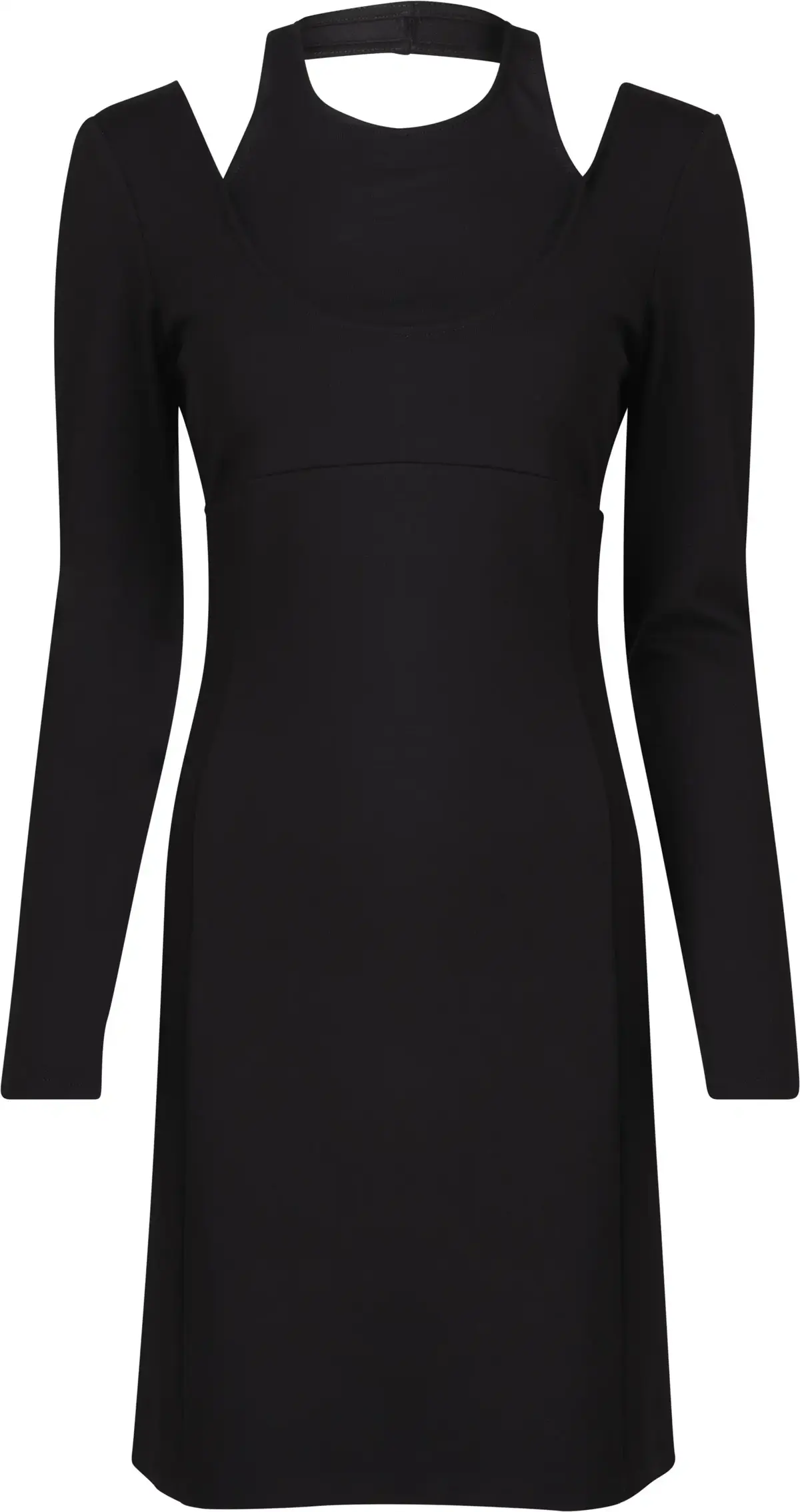 Calvin Klein DOUBLE LAYER MILANO Kadın Siyah Elbise