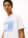 Tommy Hilfiger TJM RLX PAISLEY FLAG, YBL Beyaz Erkek T-Shirt & Polo