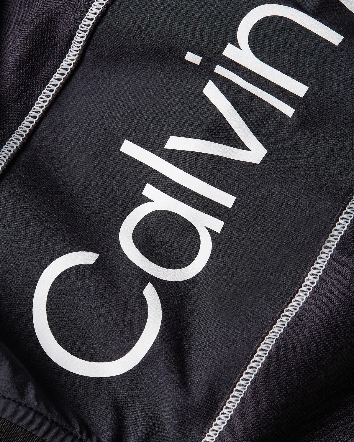 Calvin Klein PW - 1/4 ZIP LS TOP Erkek Siyah T-Shirt
