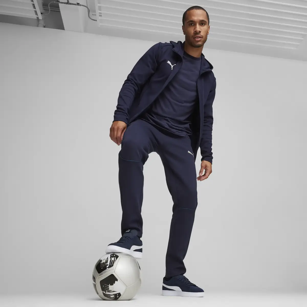 Puma teamFINAL Casuals Hooded Jkt Lacivert Erkek Fermuarlı Hoodie