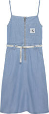 Calvin Klein STRAPPY DENIM MIDI D Kadın Mavi Elbise