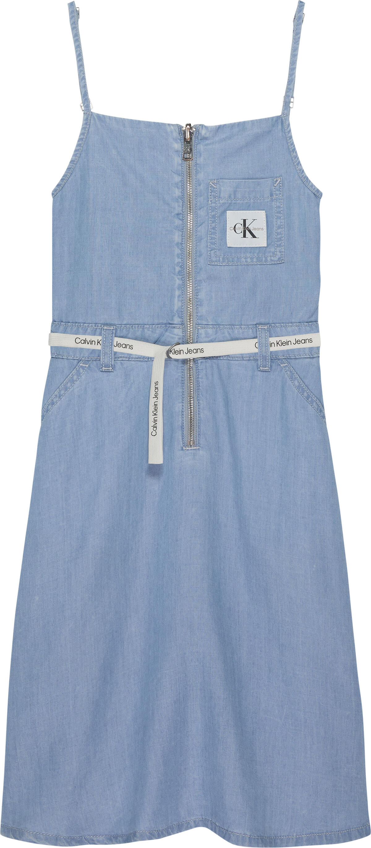 Calvin Klein STRAPPY DENIM MIDI D Kadın Mavi Elbise