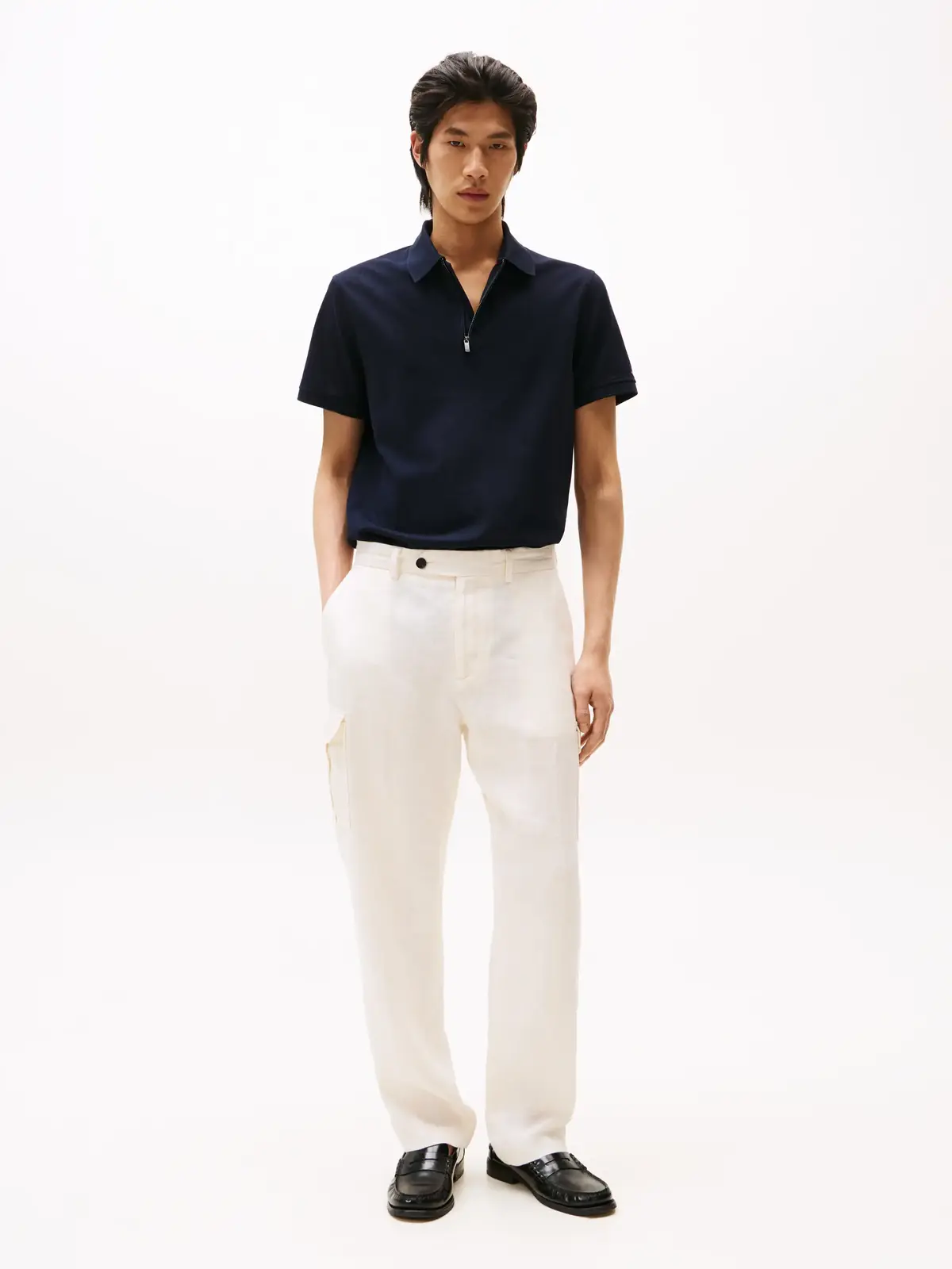 Tommy Hilfiger DC PERFORMANCE ZIP P, DW5 Siyah Erkek T-Shirt & Polo