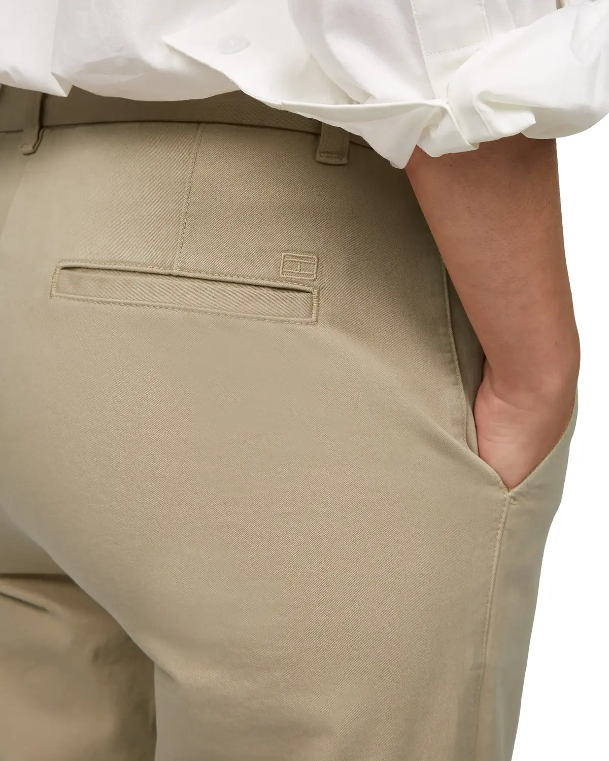 Tommy Hilfiger CO STRETCH GMD SLIM, AEG Bej Kadın Pantolon