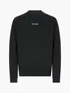 Calvin Klein INTERLOCK MICRO LOGO Erkek Siyah Sweatshirt