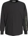 Calvin Klein GLOW IN THE DARK LS Erkek Siyah T-Shirt