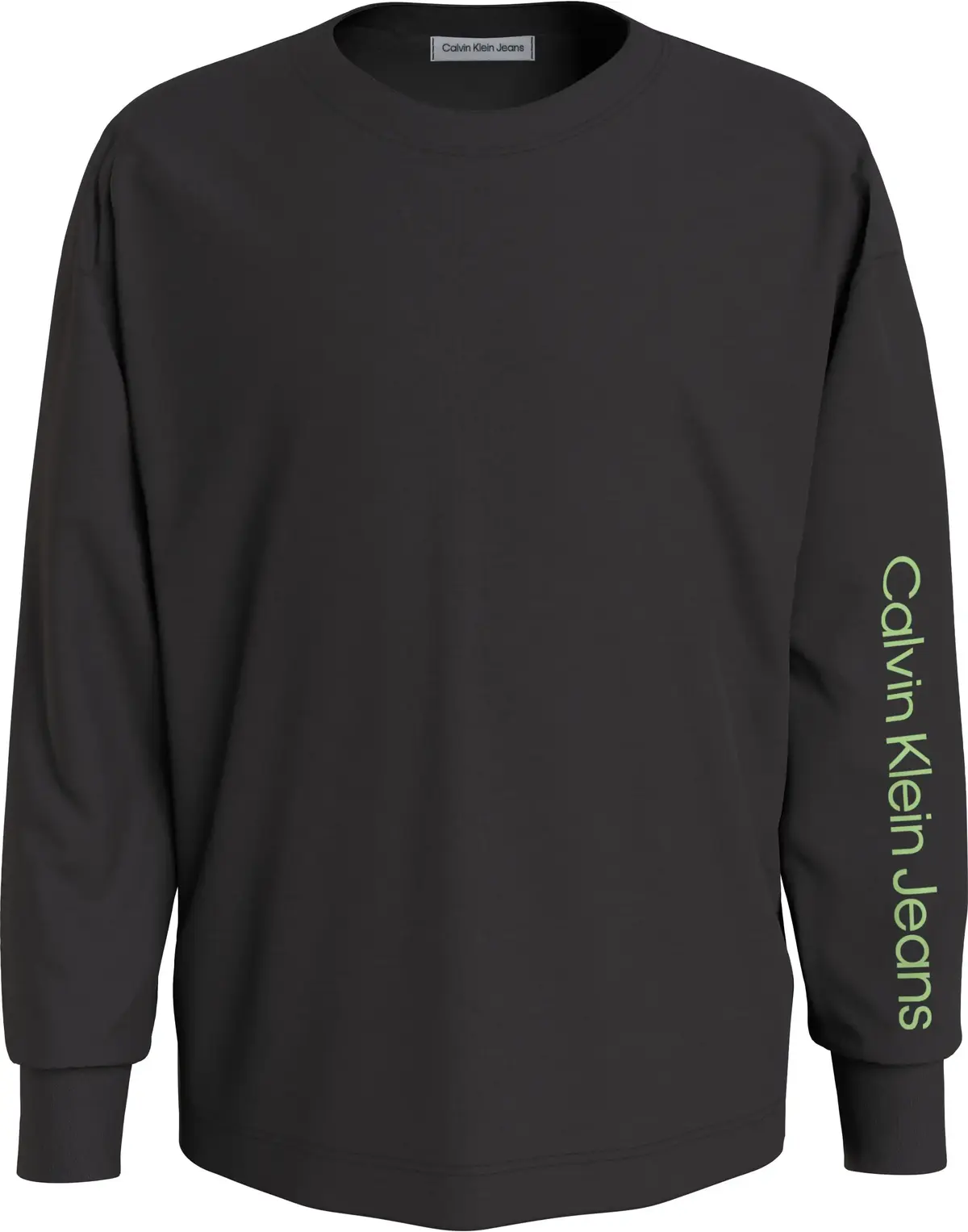 Calvin Klein GLOW IN THE DARK LS Erkek Siyah T-Shirt