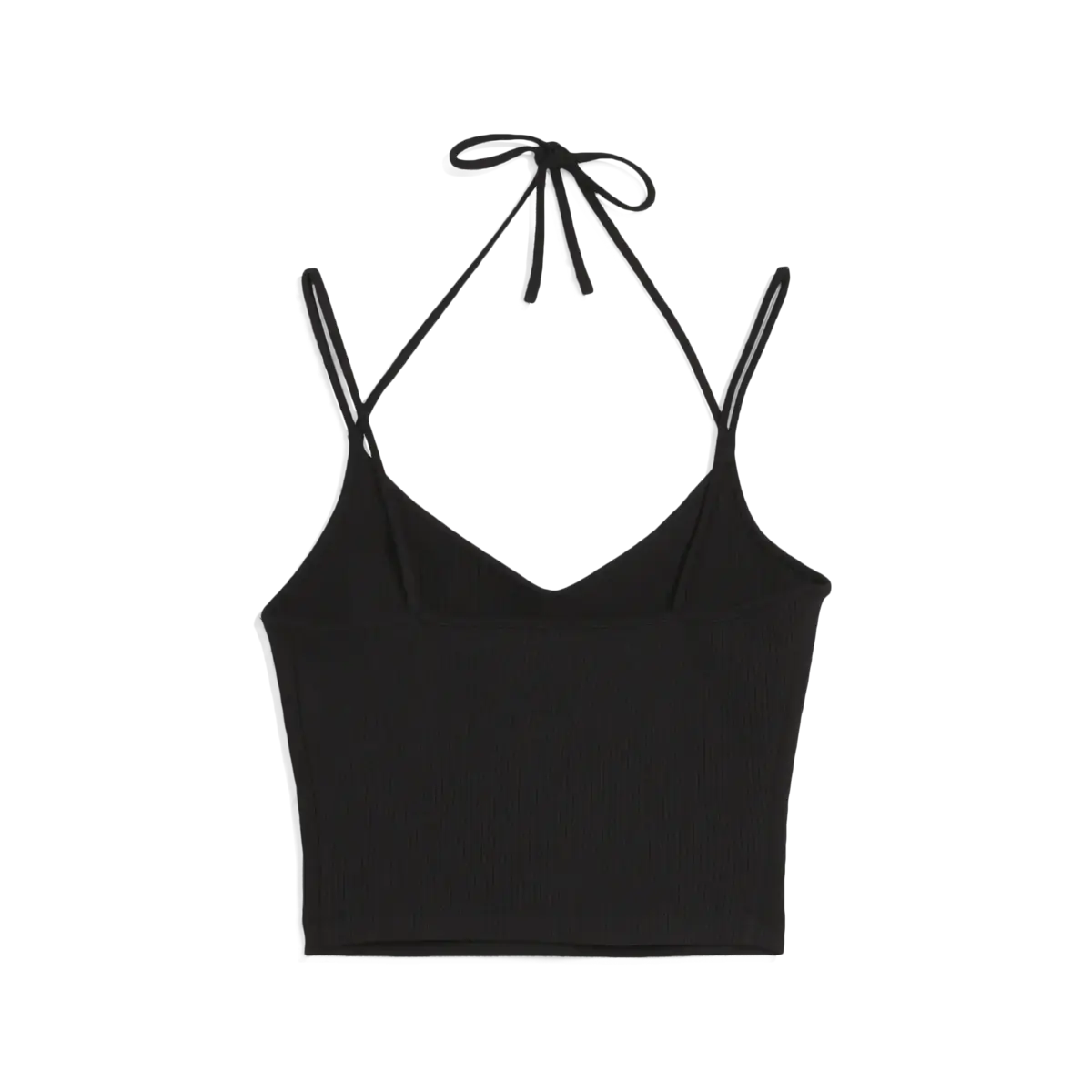 PUMA Classics Ribbed Crop Top PUMA Black Siyah Kadın Crop Üst
