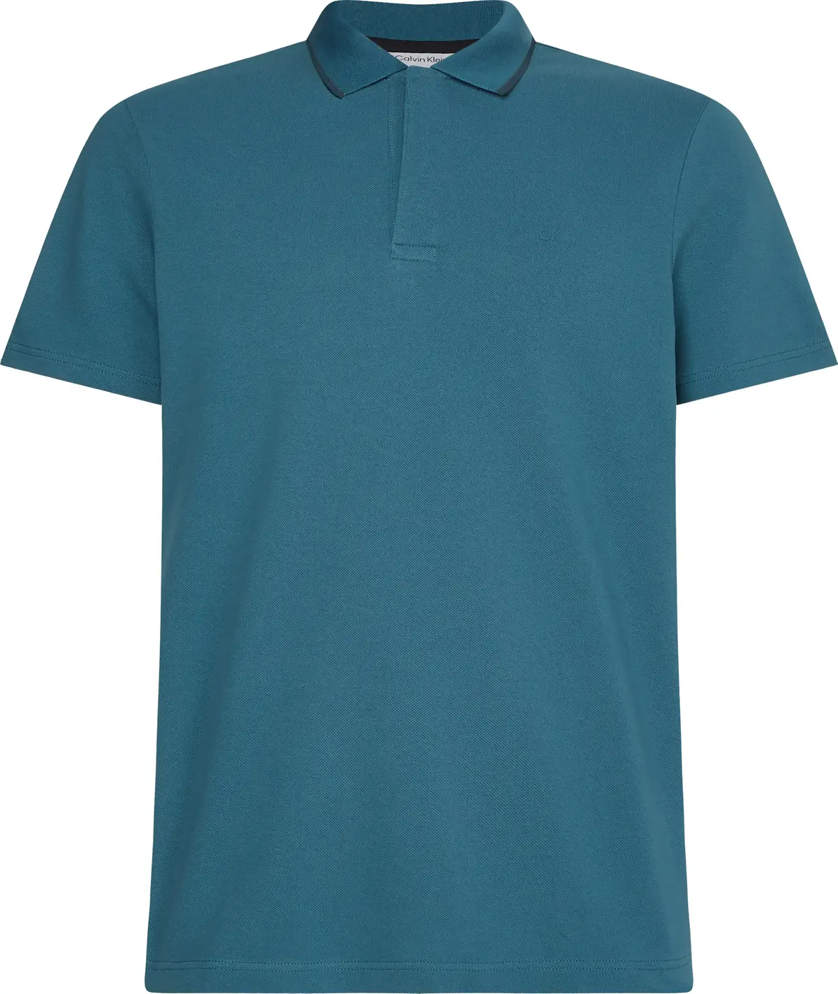 Calvin Klein ELEVATED LOGO TAPE P Erkek Mavi Polo T-Shirt