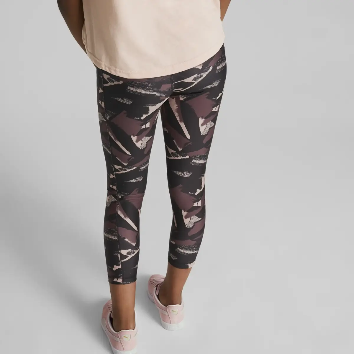 Puma Modern Sports AOP 7/8 Tights Kahverengi Kız Çocuk Tayt