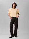 Calvin Klein A-SS Boxy Logo Graph, RM9 Sarı Kadın T-Shirt