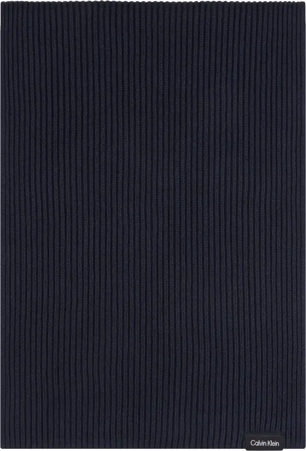 Calvin Klein CLASSIC COTTON RIB K Erkek Siyah Atkı