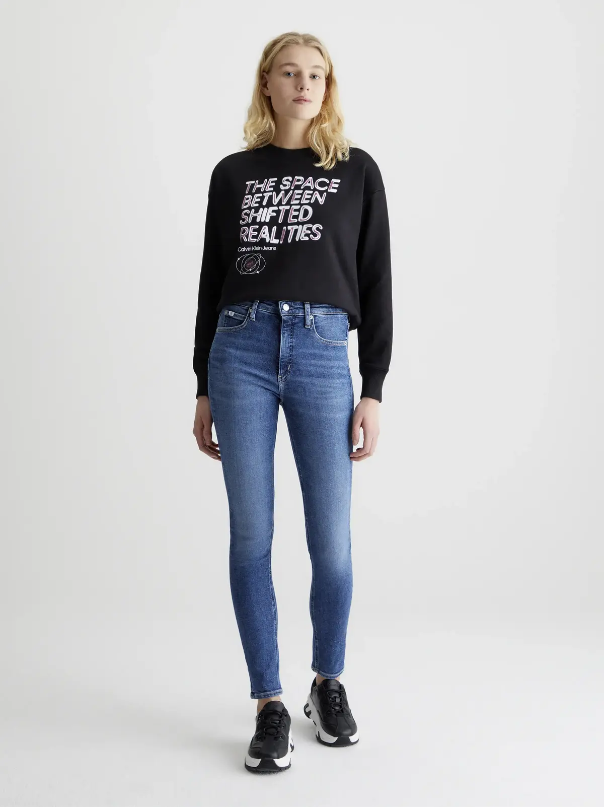 Calvin Klein HIGH RISE SKINNY Kadın Mavi Kot Pantolon