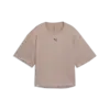 Puma W CLOUDSPUN RELAXED TEE Açık Kahve Kadın T-Shirt