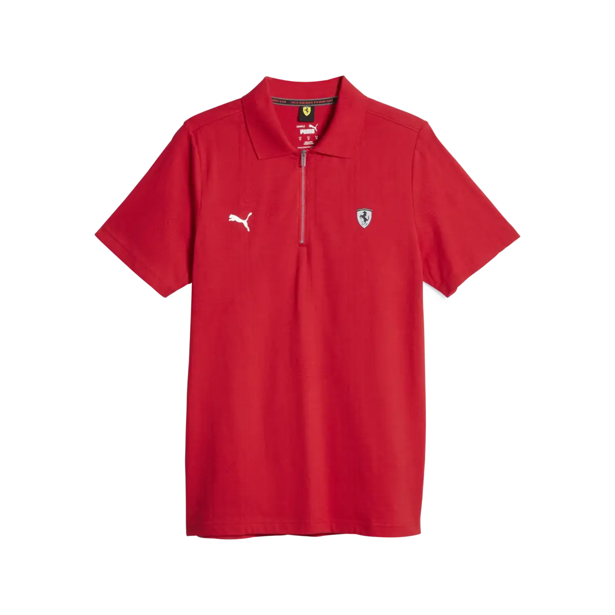 Puma Ferrari Style Polo jacquard Kırmızı Erkek T-Shirt