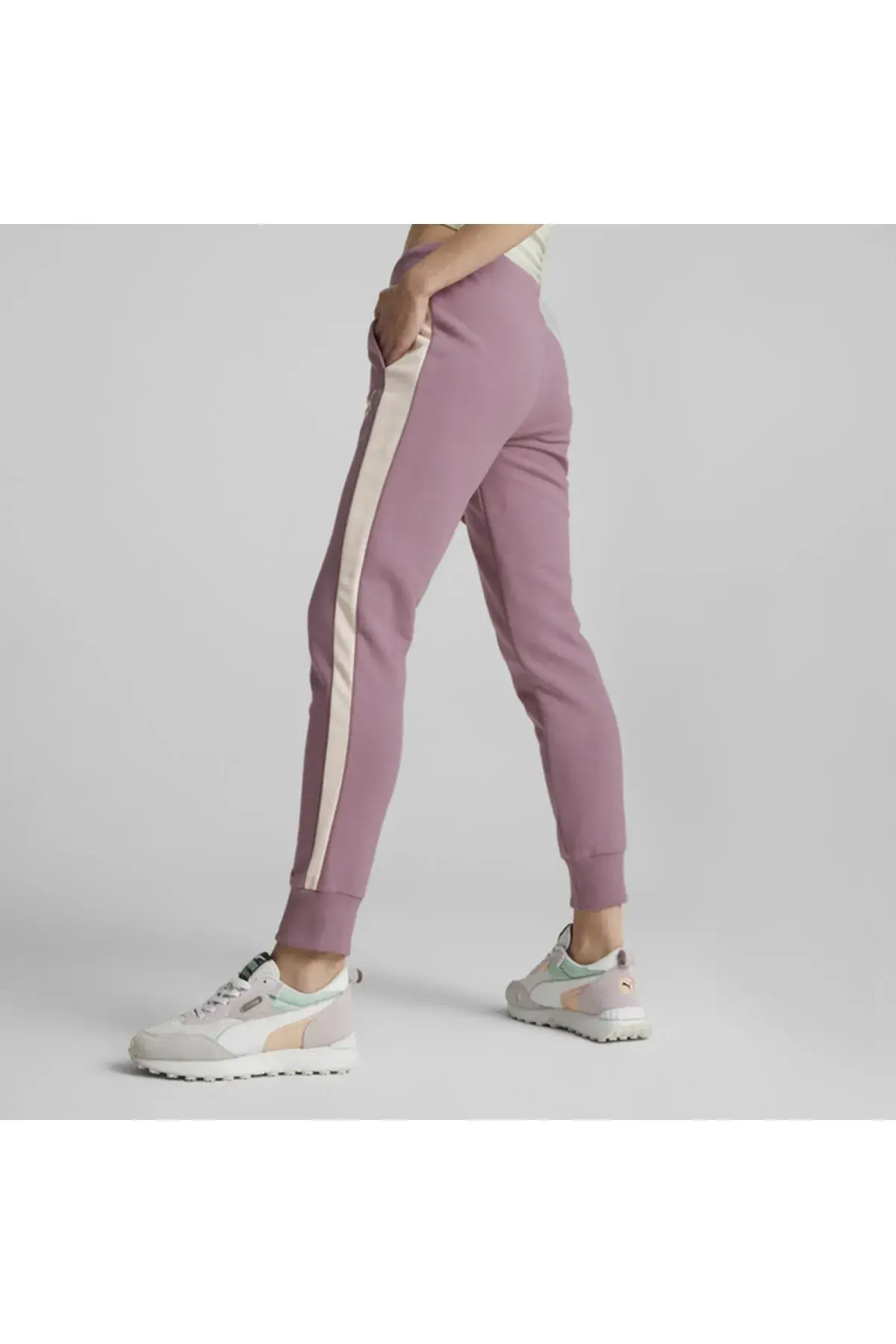 Puma Iconic T7 Track Pants Tr Cl (S) Mor Kadın Eşofman Altı