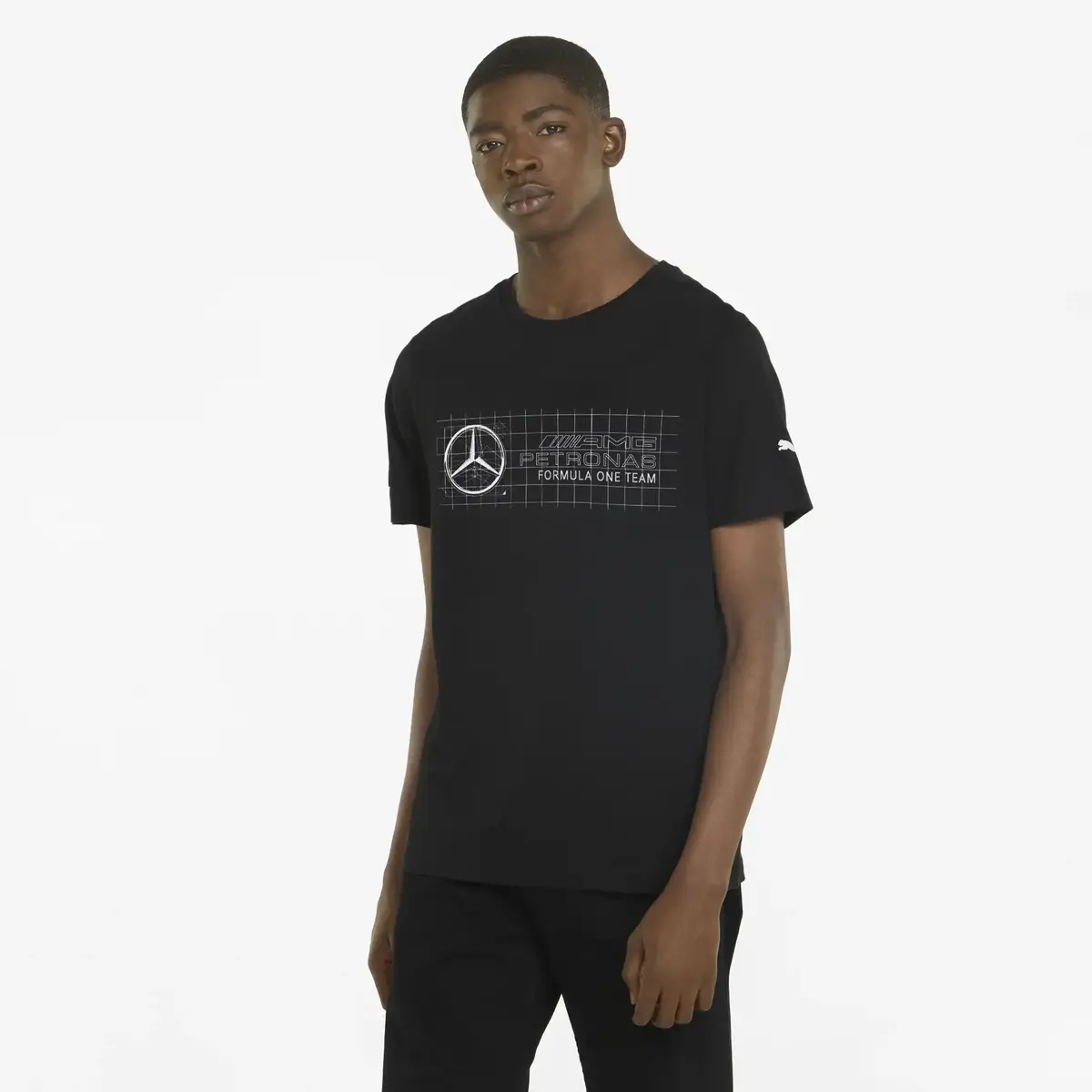 Puma MAPF1 Logo Tee + Puma Black Siyah Erkek T-shirt