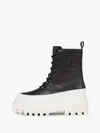 Calvin Klein FLATFORM LACE UP BOO Kadın Siyah Bot