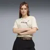 Puma ESS GRAPHIC Animal Tee Krem Kadın T-Shirt & Polo