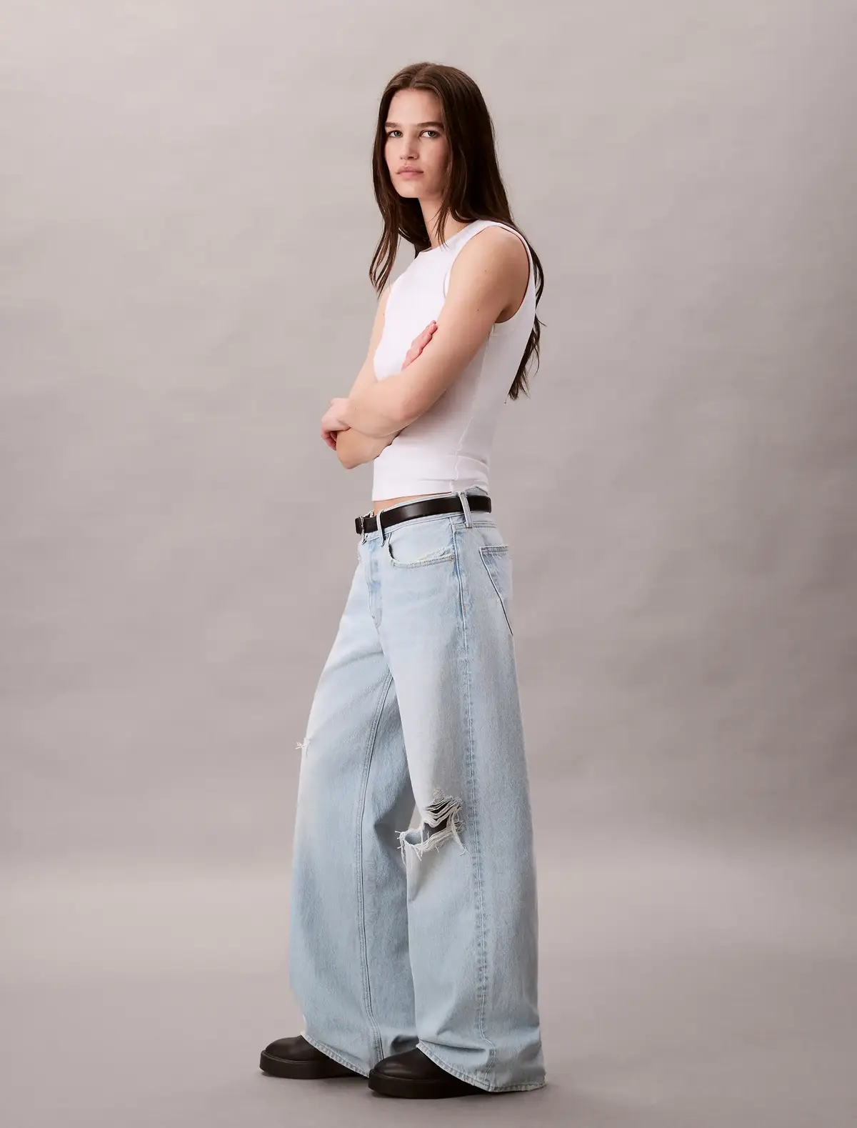 LOW RISE BAGGY LT RI, 0SK