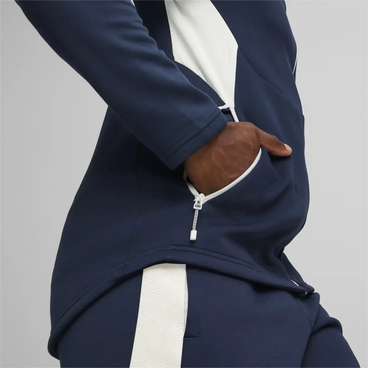 Puma EVOSTRIPE Full-Zip Hoodie DK Lacivert Erkek Sweatshirt