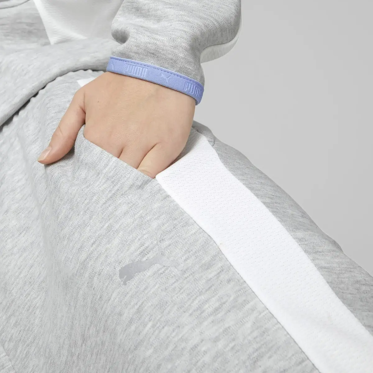 Puma EVOSTRIPE High-Waist Pants Gri Kadın Eşofman Altı