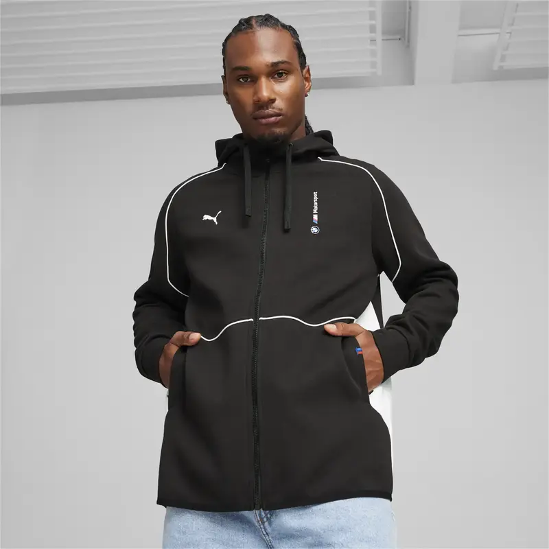 Puma BMW MMS Hooded Sweat Jacket Siyah Erkek Sweat Ceket