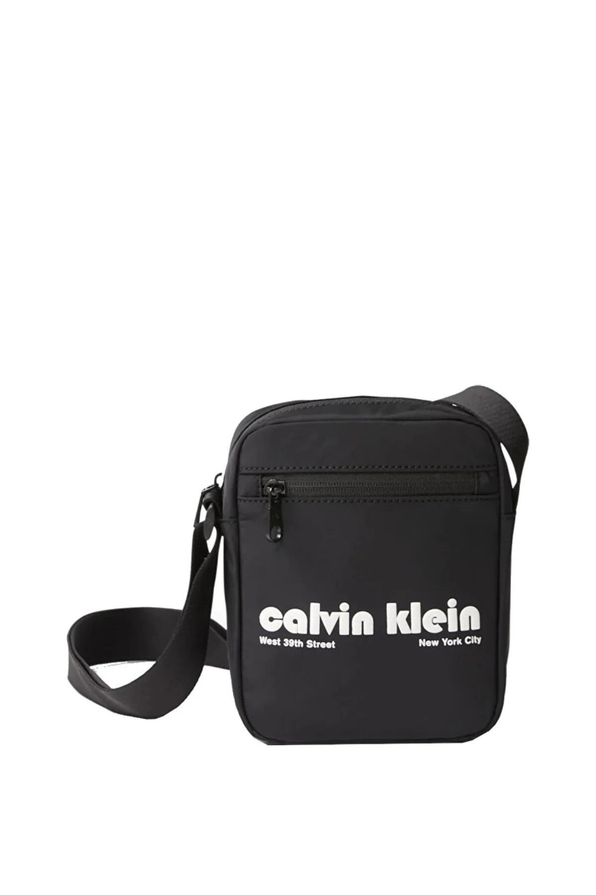 Calvin Klein CKJ GRAPHIC CK REPOR, UB1 Erkek Siyah Postacı Çantası
