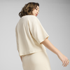 Puma WARDROBE ESS Oversized Tee Bej Kadın T-Shirt