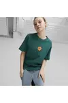Puma DOWNTOWN Relaxed Graphic Tee Yeşil Kadın T-Shirt