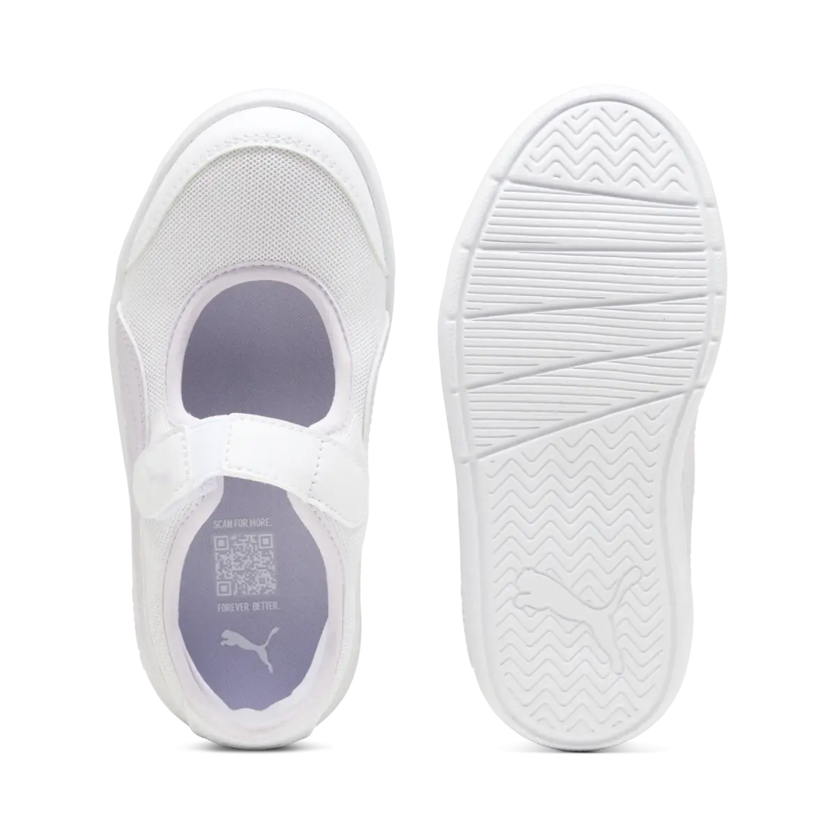 Puma Courtflex v3 Lina V PS Beyaz Kız Çocuk Spor Ayakkabı & Sneaker