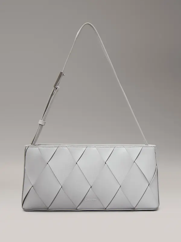 Calvin Klein CK WOVEN ELONGATED S, PDE Gri Kadın Çanta