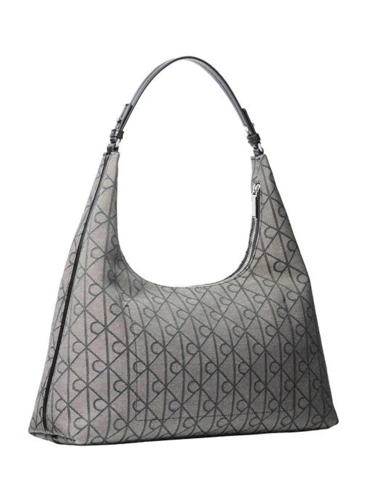 Calvin Klein EMBLEM JACQUARD SHOU, 8E3 Gri Kadın Çanta